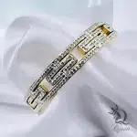 دستبند النگویی مدل سفید طلایی