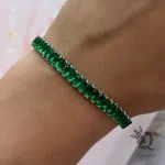 دستبند مدل تنیسی سبز