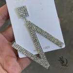 English letter earrings for girls, design N گوشواره دخترانه حروف انگلیسی طرح N